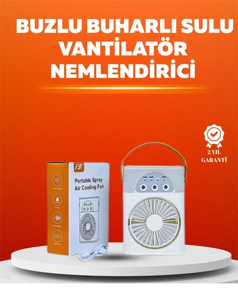Mini Usb Klima Fan | 3 Kademeli Spreyli Hava Soğutucu, Taşınabilir ürün görseli 1
