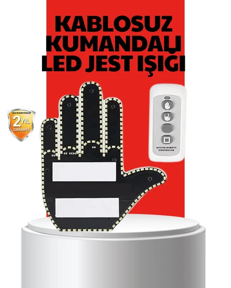 Uzaktan Kumandalı Led Jest Işığı – 3 Farklı Hareket Modu ürün görseli 1