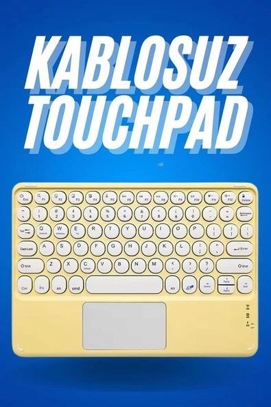 Bluetooth Touchpad Klavye Ultra İnce Taşınabilir Q Klavye - Resim 2