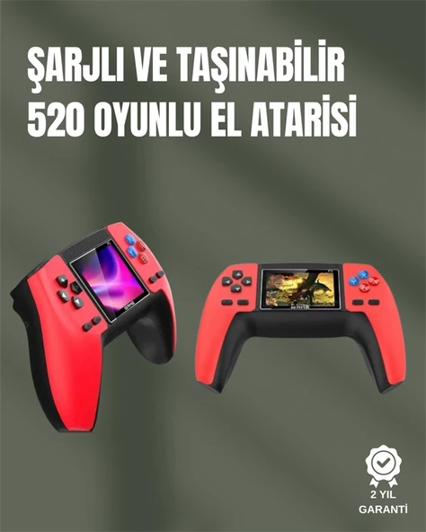 P5 Gamepad Retro Konsol – Nostaljik Oyun Deneyimi, 520 Klasik Oyun Seçeneği ürün görseli 1