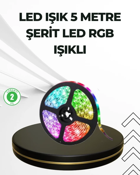 Dekoratif Kumandalı Şerit Led 5 Metre ürün görseli 1
