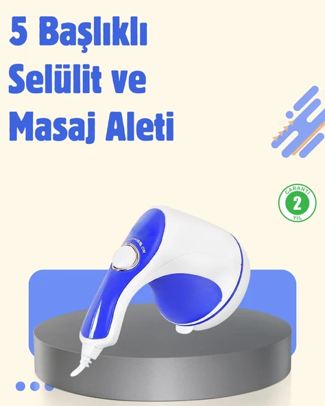 Elektrikli Yağ Yakıcı Masaj Aleti 5 Başlıklı Vücut Şekillendirici ürün görseli 1