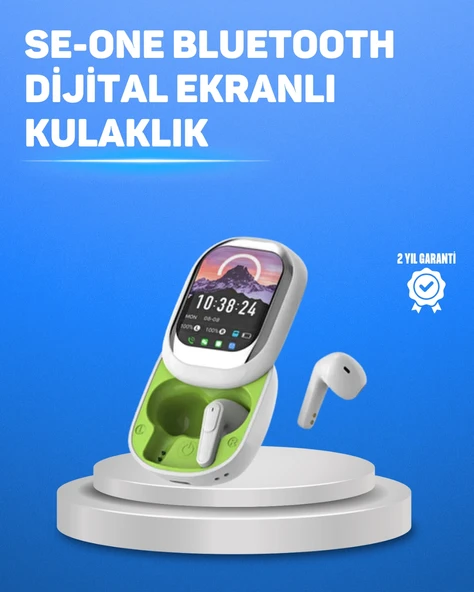 Şık Tasarımlı Siyah Beyaz Kablosuz Kulaklık Çoklu Dil Destekli ürün görseli 1
