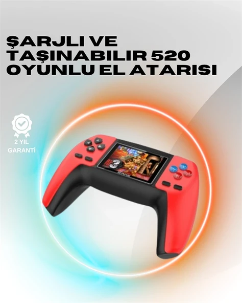 P5 Mini Retro Oyun Konsolu – Tak-çalıştır, 520 Hazır Oyun, Portatif Kullanım ürün görseli 1