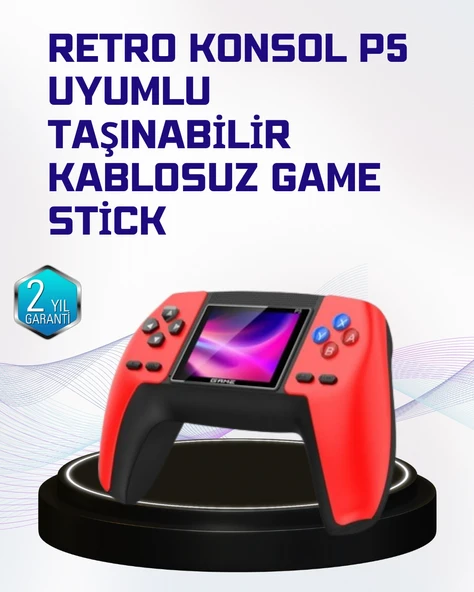 P5 Retro Oyun Konsolu | Ergonomik Tasarım, Taşınabilir ürün görseli 1