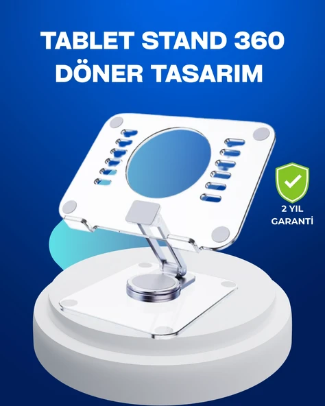 Katlanabilir Tablet Standı Ayarlanabilir Kaymaz Şeffaf Tasarım ürün görseli 1