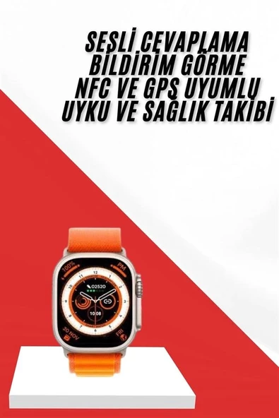 Akıllı Saat Gps Özelliği Bildirim Görme Adımsayar Sesli Görüşme Yapabilen ürün görseli 1