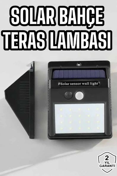 Güneş Enerjili Bahçe Lambası Solar Gece Aydınlatma Sensörlü Lamba ürün görseli 1