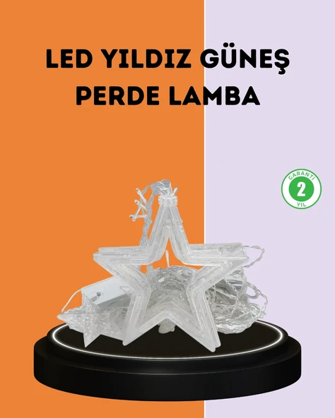 3x3 Metre Yıldız Peri Led Perde Işık Romantik Dekorasyon ürün görseli 1