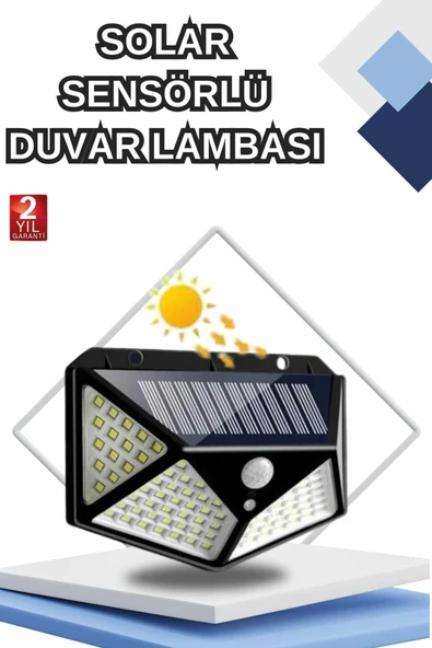 Bahçe Lambası Bahçe Aydınlatma Sensörlü Suya Dayanıklı 100 Led ürün görseli 1