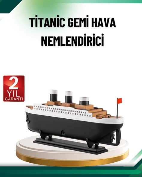Buhar Efektli Titanik Gemi Oda Kokusu Difüzör Led Işıklı Nemlendirici ürün görseli 1