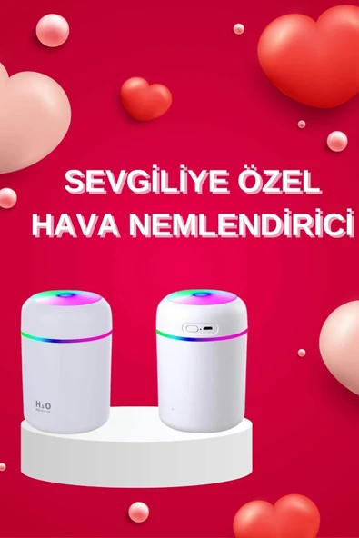 Sevgiliye Hediye Led Işıklı Hava Nemlendirici Usb Şarjlı Sevgiliye Özel ürün görseli 1