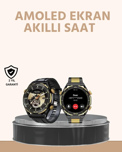 Amoled Ekran Akıllı Saat Uyku Nabız Adım Ölçer Su Geçirmez ürün görseli 1