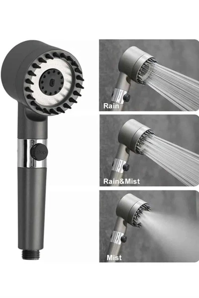 Yeni Masaj Etkili Nesil Filtreli  Duş Başlığı Fıskiyesi Duş Banyo ürün görseli 1