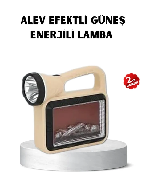 Güneş Enerjili Alev Efektli Lamba Cob Led Su Geçirmez Çok Fonksiyonlu ürün görseli 1