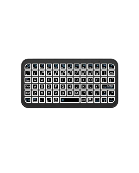 Kompakt Siyah Rgb Işıklı Bluetooth Mini Klavye - Resim 2