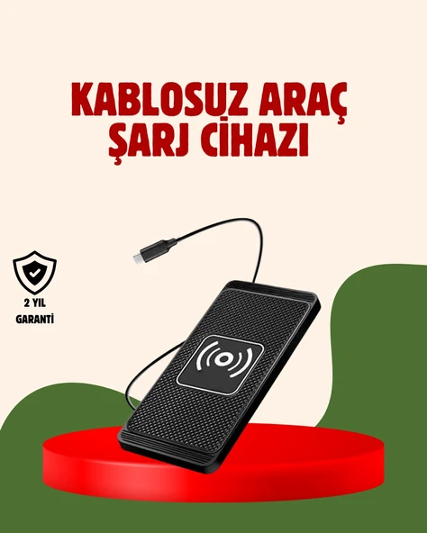 Kablosuz Manyetik Araç Şarj Pedi – Hızlı, Güvenli, Isınma Korumalı Tasarım ürün görseli 1