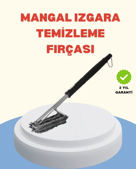 Uzun Saplı Izgara Temizleme Fırçası Çelik Telli ürün görseli 1