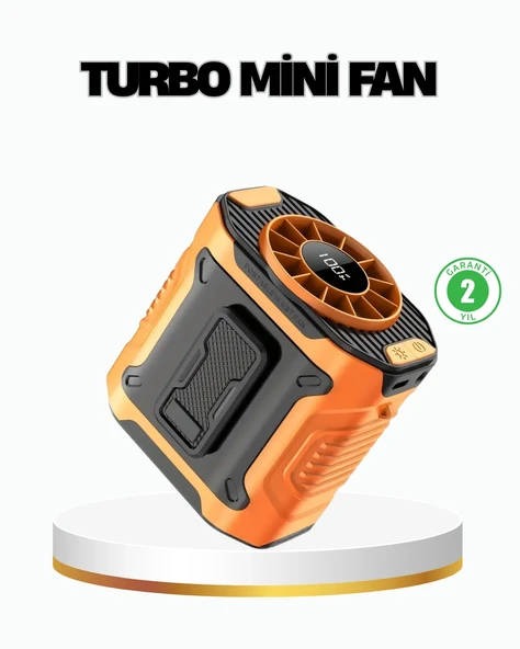 Turbo Mini Taşınabilir Fan – 100 Kademeli Dijital Hız Kontrolü Ve Type-c Şarj ürün görseli 1