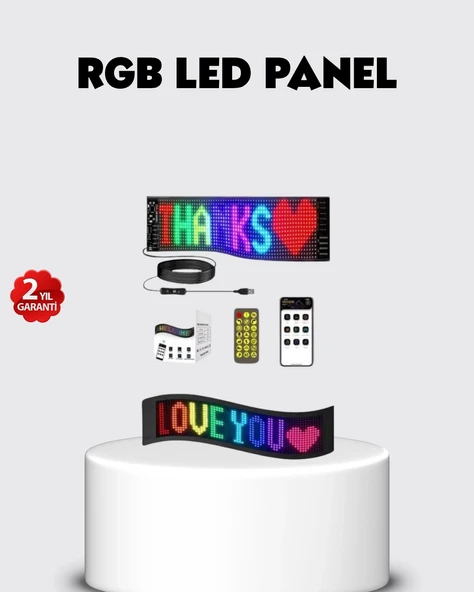 Rgb Led Panel – Usb Güç Girişli, Gıf Ve Yazı Gösterimli Akıllı Ekran ürün görseli 1
