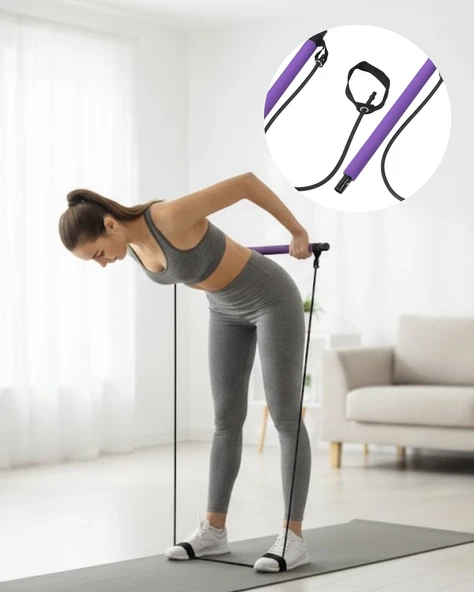 Pilates Bar Direnç Aleti Duruş Geliştirici Ve Kas Güçlendirici ürün görseli 1