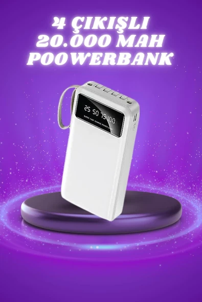 Powerbank Şarj Cihazı 4 Çıkışlı 20.000 Mah Powerbank Taşınabilir Çoklu Giriş ürün görseli 1