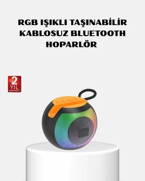 Rgb Işıklı Bluetooth Hoparlör – 360° Stereo Ses Ve 8 Saat Çalma Süresi ürün görseli 1