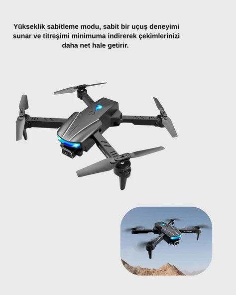 PTTAVM: Wi-fi Bağlantılı 4k Drone Katlanabilir Ve 360° Takla Özellikli
