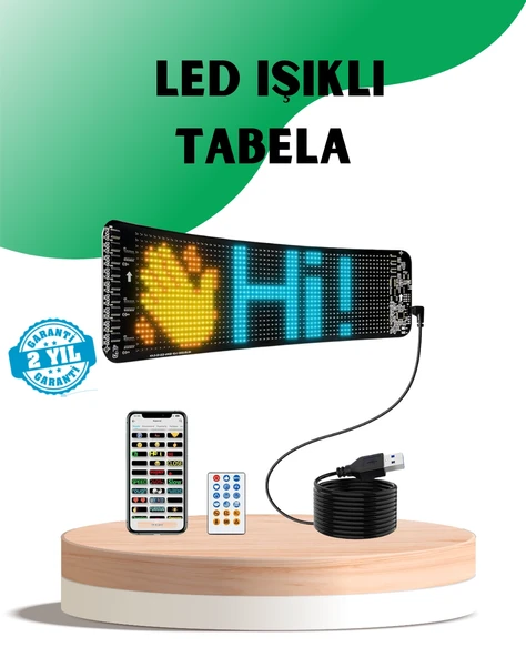 Usb Destekli Led Mağaza Tabelası – Renkli Rgb Kayan Yazı Paneli ürün görseli 1