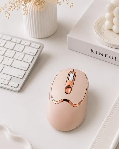 Sessiz Tıklama Özellikli Şarjlı Kablosuz Mouse Çoklu Cihaz Uyumlu ürün görseli 1