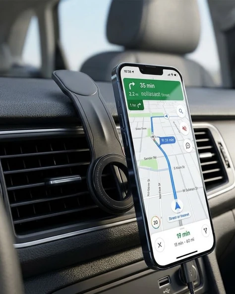 Güçlü Mıknatıslı Araç Telefon Tutucu 360° Döner Dashboard Standı ürün görseli 1