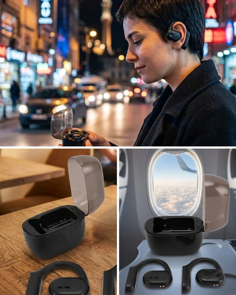 Şarj Kutulu Kablosuz Kulaklık Dokunmatik Kontrol Stereo Ses Deneyimi ürün görseli 1