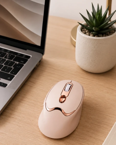Ofis Ve Laptop Kullanımına Uygun Şarjlı Wireless Mouse Sessiz Tuşlu ürün görseli 1
