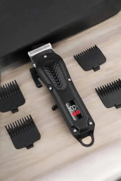 Suya Dayanıklı Tıraş Makinesi Keskin Bıçaklı Dijital Göstergeli Şarjlı ürün görseli 1