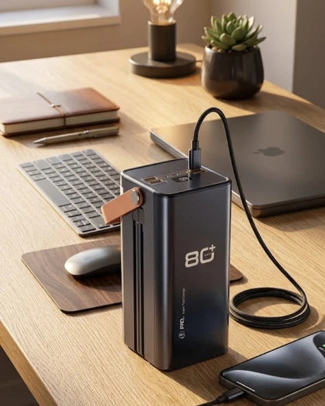 Yüksek Kapasiteli Powerbank 80000 Mah Hızlı Şarj Özellikli Çok Portlu Taşınabilir Şarj Cihazı ürün görseli 1