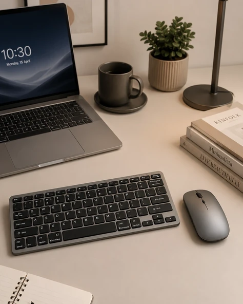 Bluetooth Ve 2.4g Destekli Kablosuz Klavye Mouse Seti Şarj Edilebilir ürün görseli 1