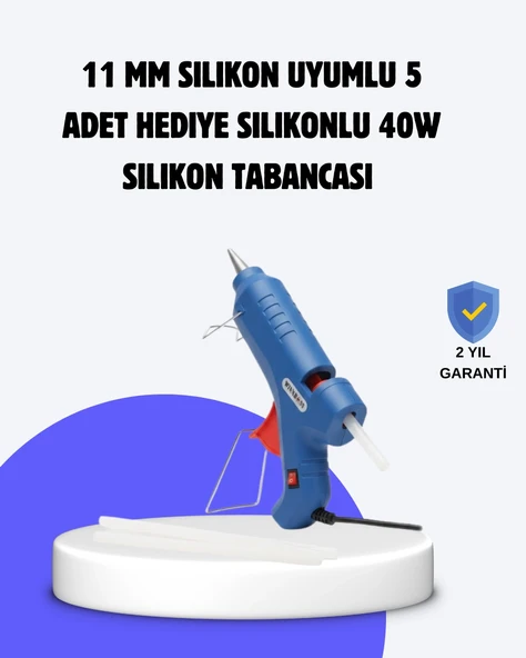 Sıcak Mum Tabancası 40w 5 Silikon Hediyeli Kolay Ve Hızlı Yapıştırma ürün görseli 1