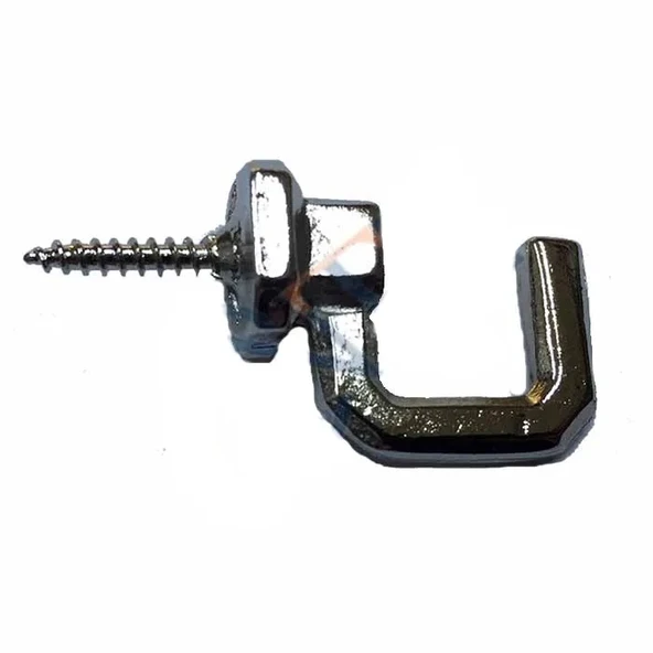 Vidalı Kanca, Askı Büyük - 15x23mm, Nikel - 100 Adet ürün görseli 1