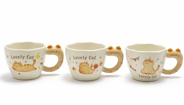 3d Kedi Figürlü Kupa Bardak Alk5036 ürün görseli 1