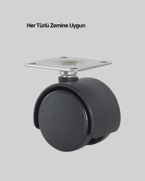 Mobilya Tekerleği 6 Cm Kilitsiz Tekli Satış - Resim 2