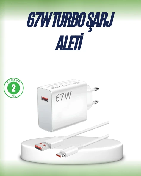67 Watt Çift Turbo Şarj Adaptörü  Reno 4 5 6 Uyumlu ürün görseli 1