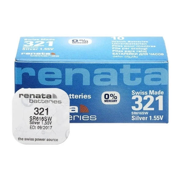 Renata 321 Sr616sw 1.55v Alkalin Saat Pili 10 Adet ürün görseli 1