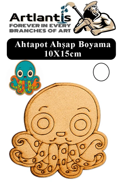 Ahşap Boyama Deniz Canlıları 1 Adet 10x15cm Boyama Figürü Etkinlik Çoçuk Gelişim Motor Beceri Kreş Anasınıfı ürün görseli 1