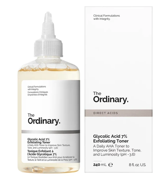 The Ordinary Glycolic Acid 7% Exfoliating Toner - Aydınlatmaya ve Pürüzsüzleştirmeye Yardımcı 240 ml ürün görseli 1