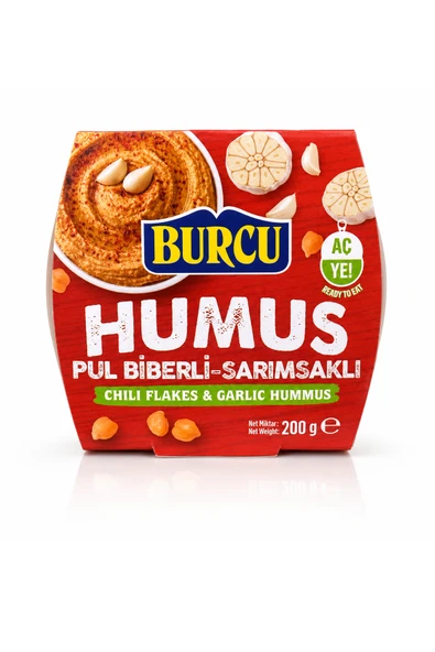 Burcu Pul Biberli Sarımsaklı Humus 200 gr ürün görseli 1