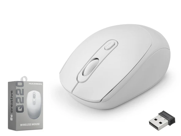Kablosuz Mouse 1600 Dpi Beyaz Q220W ürün görseli 1