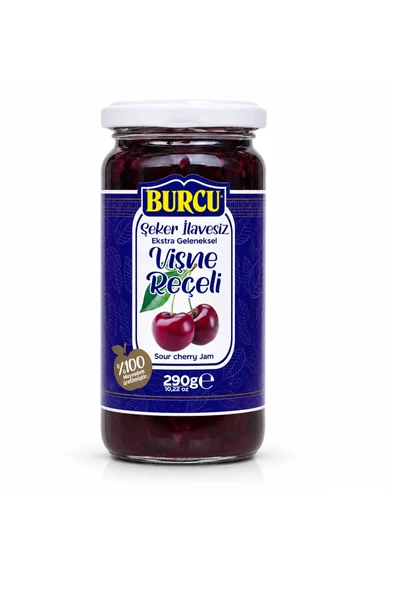 Burcu Şeker İlavesiz Vişne Reçeli 290 gr ürün görseli 1