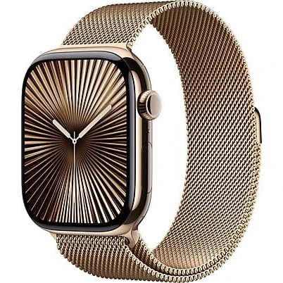 Apple Watch Series 10 GPS + Cellular 46mm Altın Sarısı Titanyum Kasa + Altın Sarısı Milano Loop - SM ürün görseli 1