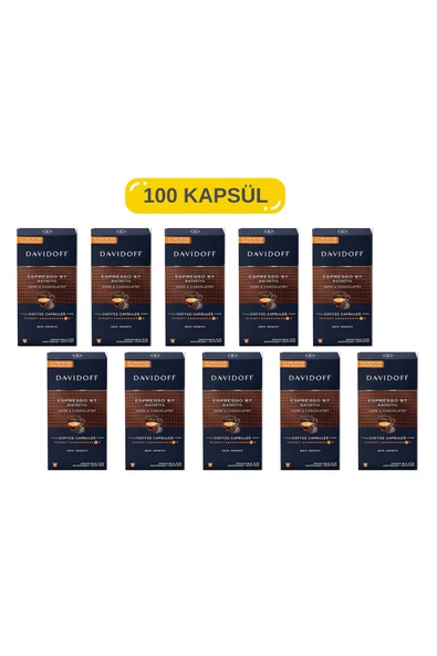 Davidoff Espresso 57 Ristretto Dark & Chocolatey Aluminium Kapsül Kahve 10x10 (100 Kapsül) – Nespresso Uyumlu ürün görseli 1