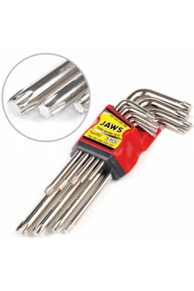 Eltos Jaws Jas150 Uzun Torx Alyan Seti Allen 9 Parça ürün görseli 1